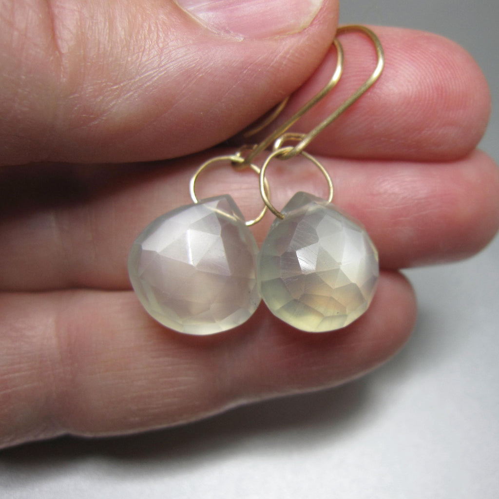 large faceted green ceylon moonstone drops solid 14k gold earrings6