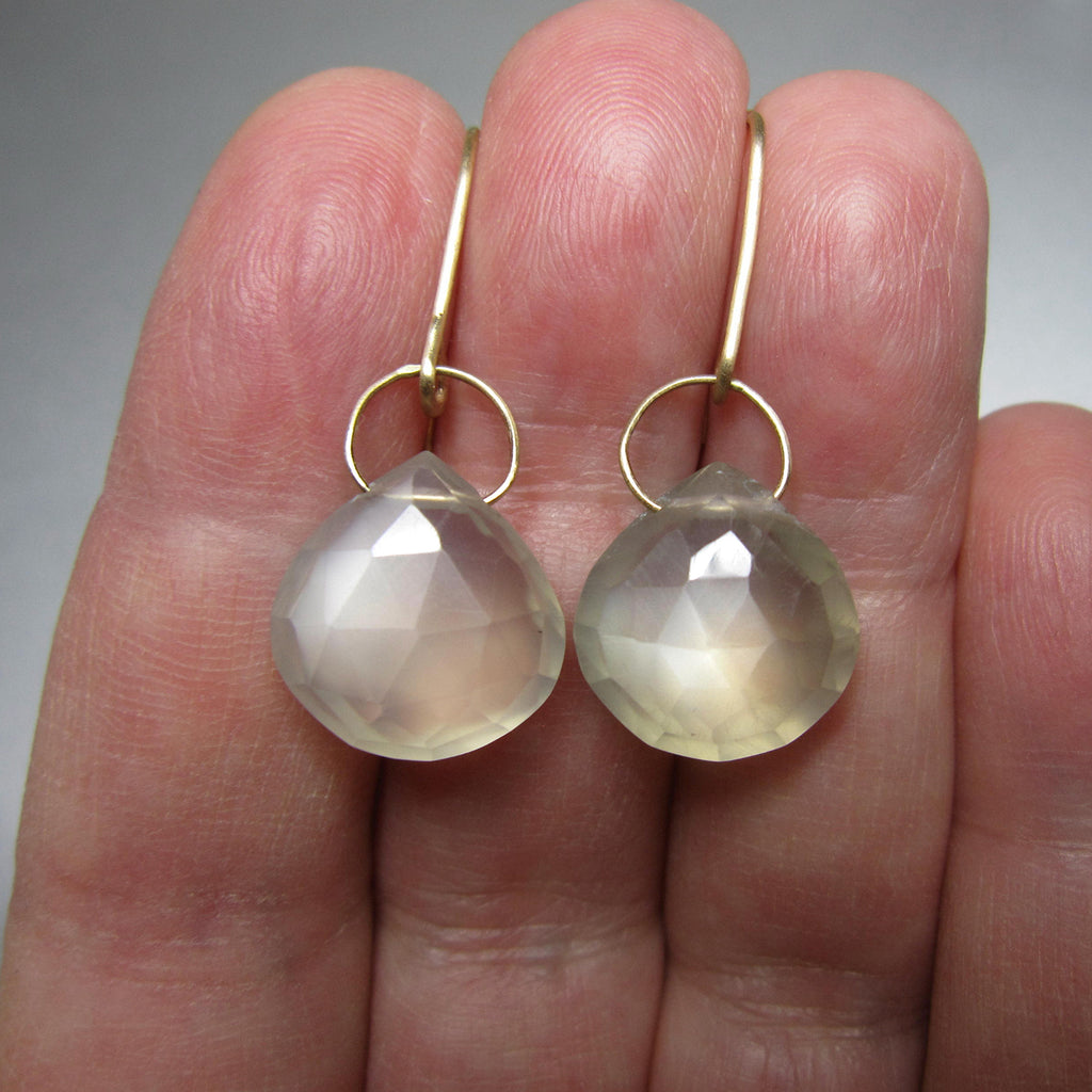 large faceted green ceylon moonstone drops solid 14k gold earrings5