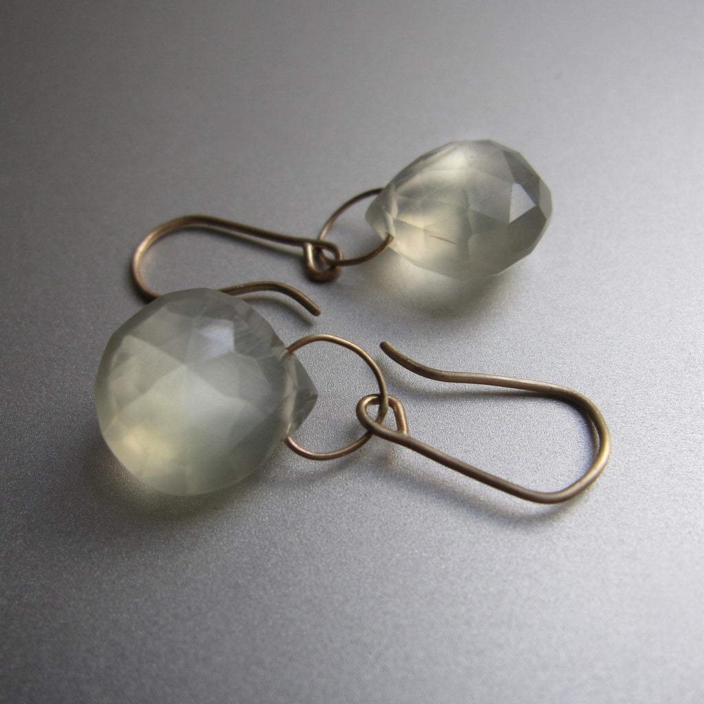 large faceted green ceylon moonstone drops solid 14k gold earrings3