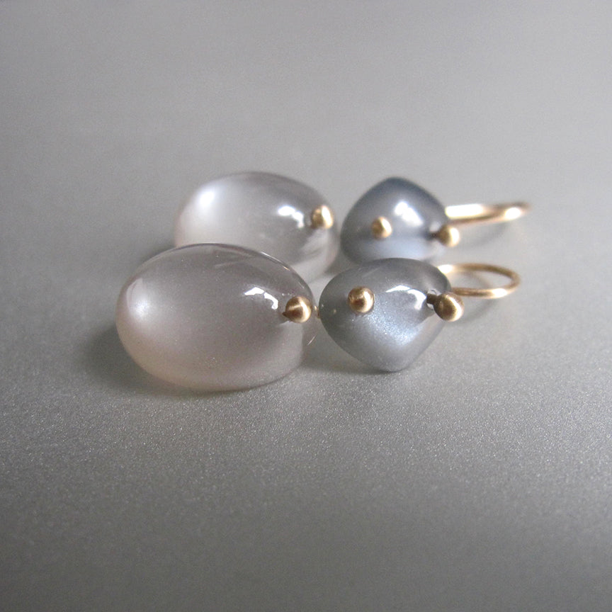 gray moonstone smooth double drops solid 14k gold earrings2