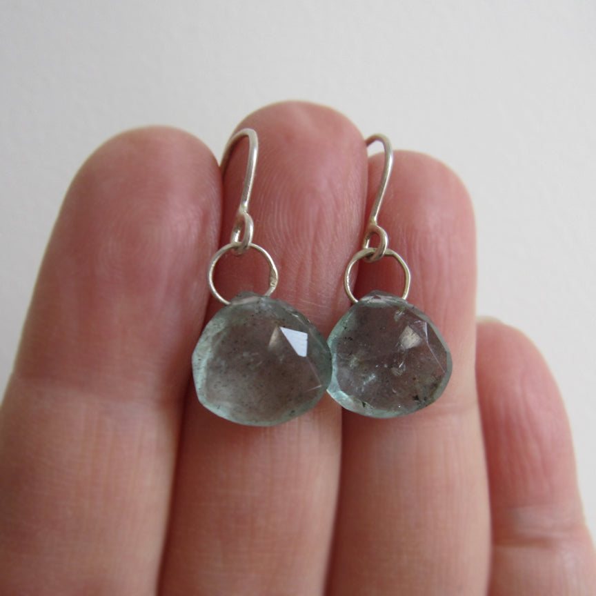 blue green moss aquamarine drops sterling silver earrings2