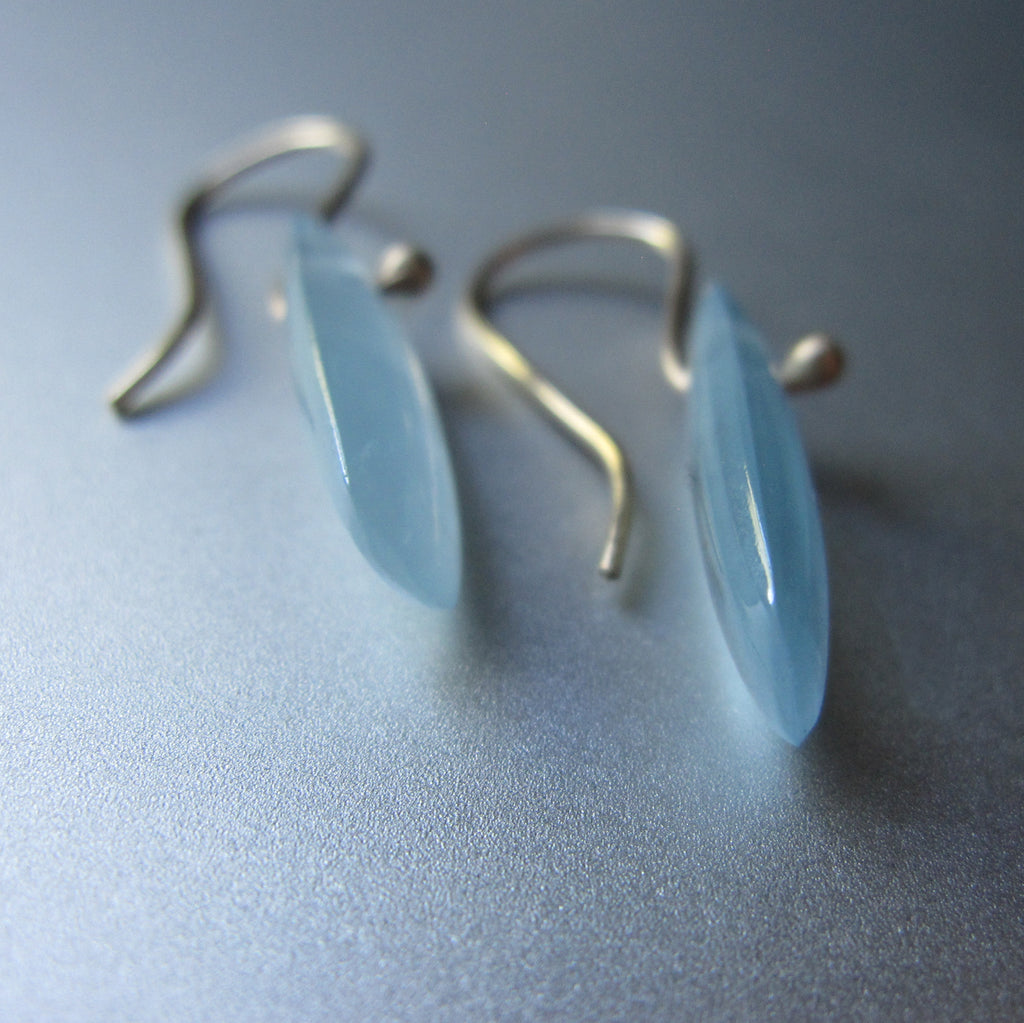 skinny aquamarine cushion drops solid 14k gold earrings3