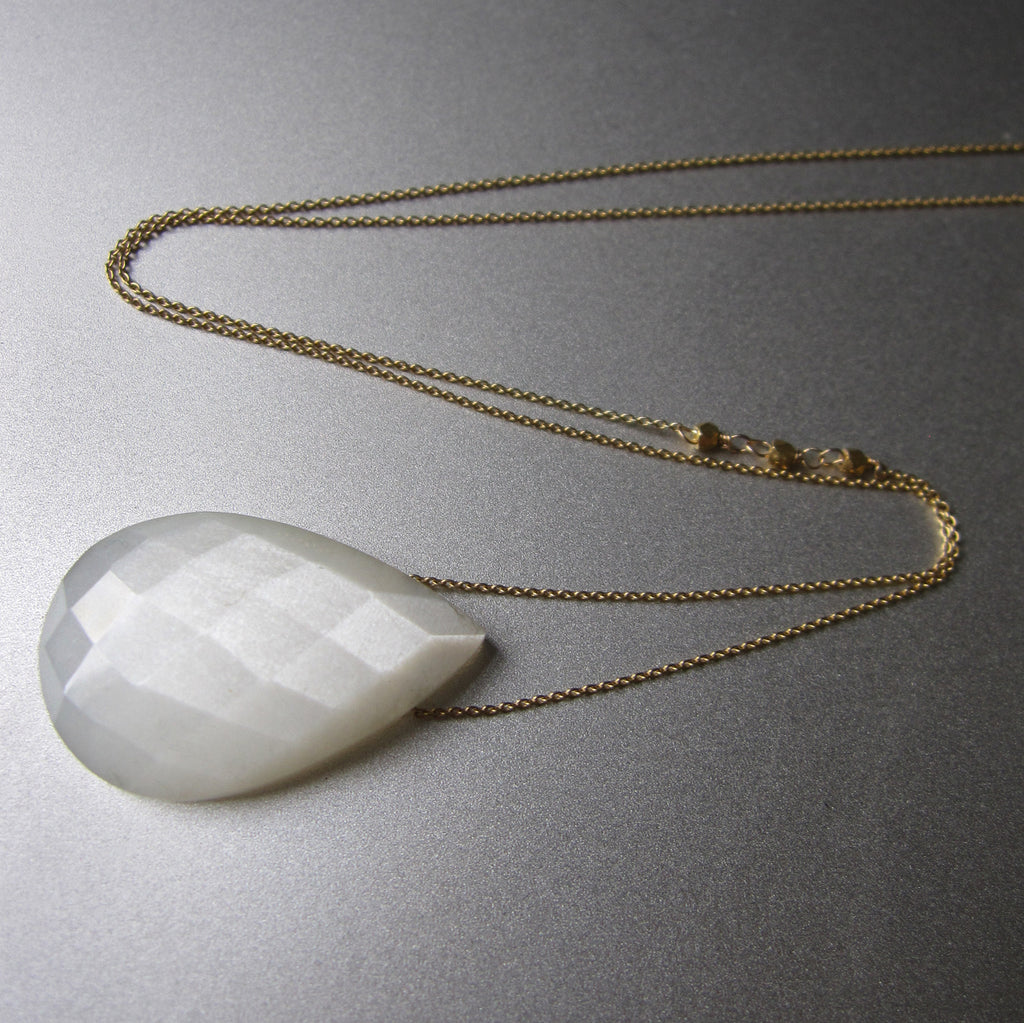 white moonstone drop solid 14k and 18k gold necklace4