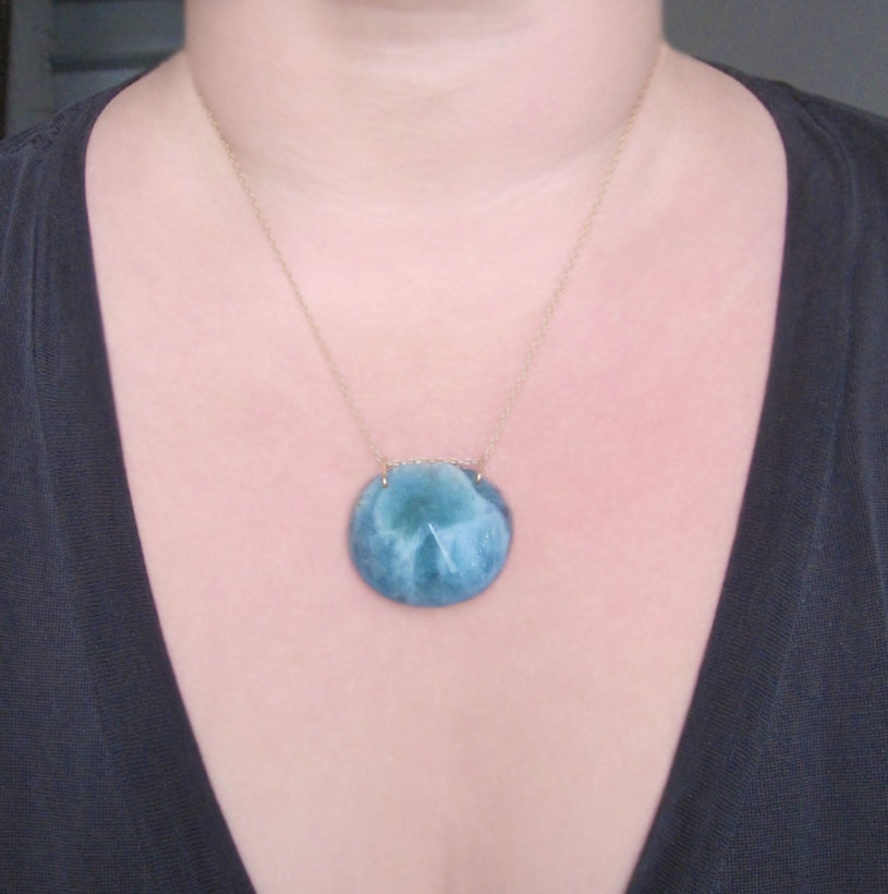 large natural aquamarine pendant solid 14k gold necklace9