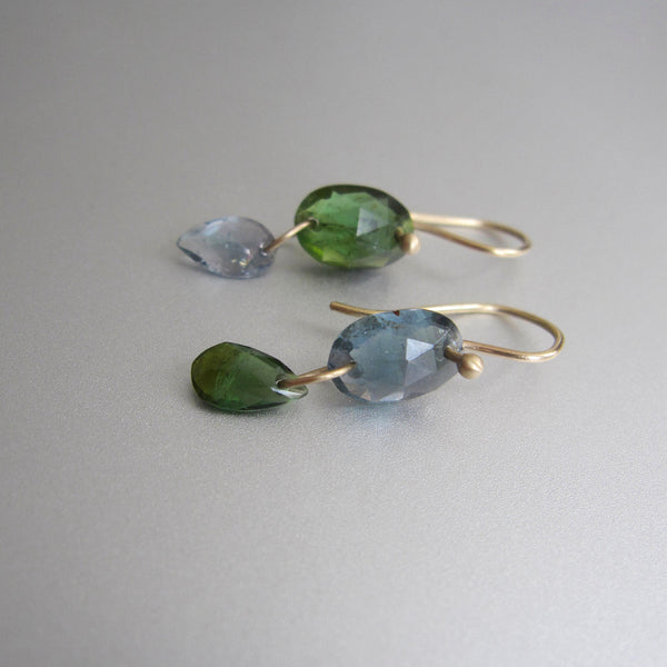 Blue and Green Ombré Bar Dangle Earrings/ 2/ Sublimation