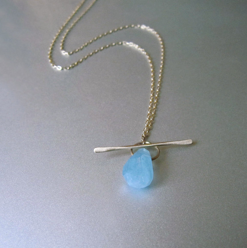 aquamarine drop solid 14k gold lariat toggle necklace2