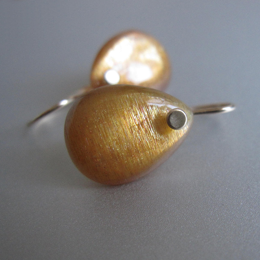 golden sunstone smooth drops solid 14k gold earrings5
