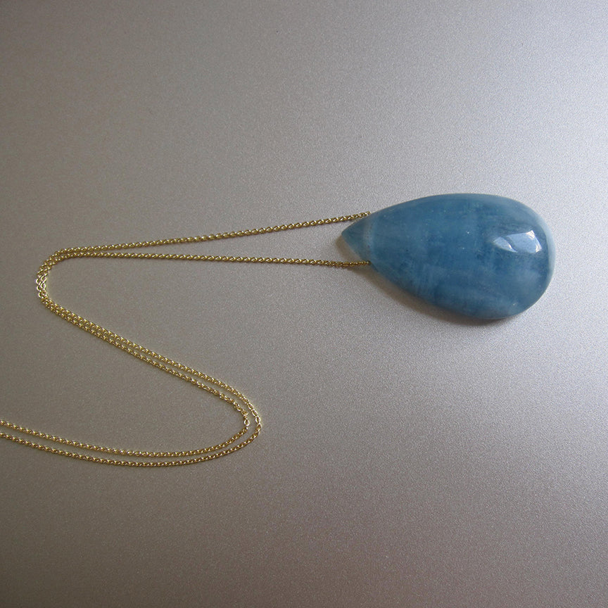 large aquamarine drop pendant on 14k gold chain4