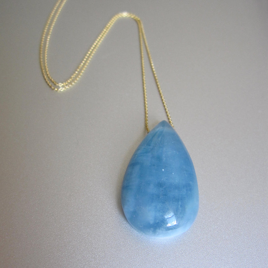 large aquamarine drop pendant on 14k gold chain3