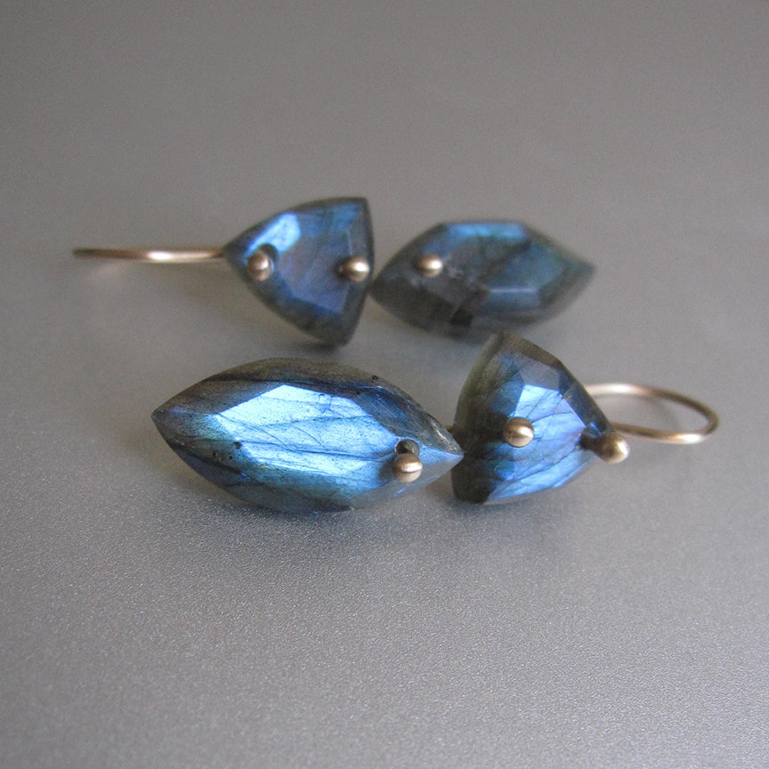 blue labradorite trillion and marquise double drops solid 14k gold earrings5