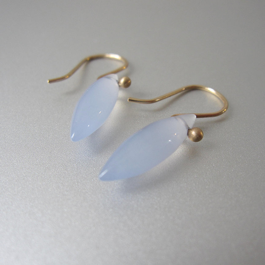 blue chalcedony smooth navette drops solid 14k gold earrings3