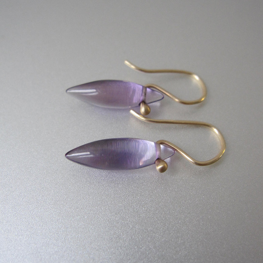 Custom Order for Beth --- Amethyst Pointed Drops on White Gold