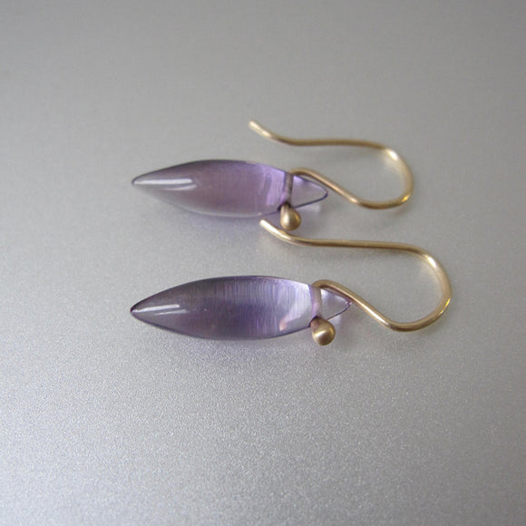 Custom Order for Beth --- Amethyst Pointed Drops on White Gold