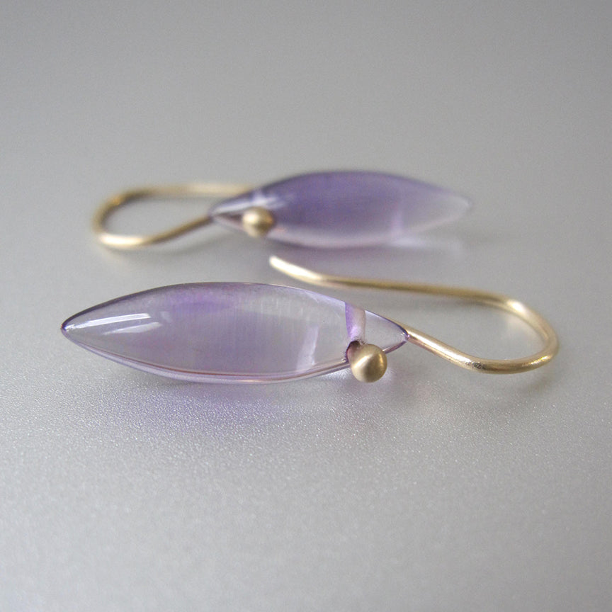 Custom Order for Beth --- Amethyst Pointed Drops on White Gold