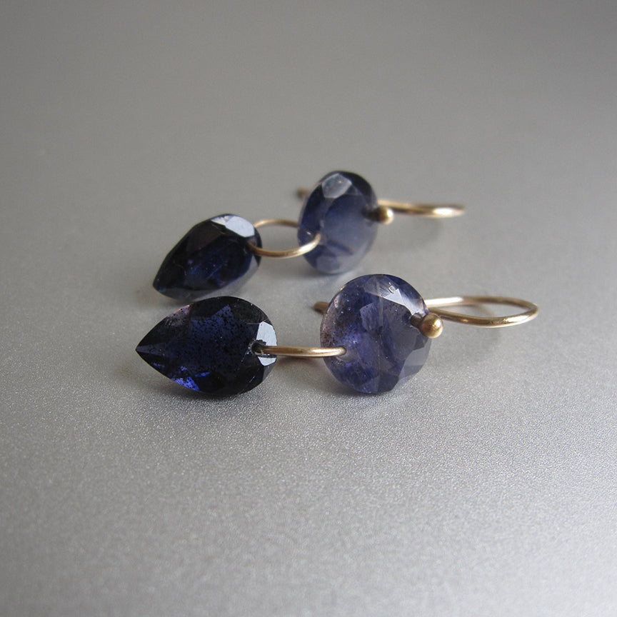 iolite blue double drop solid 14k gold earrings3