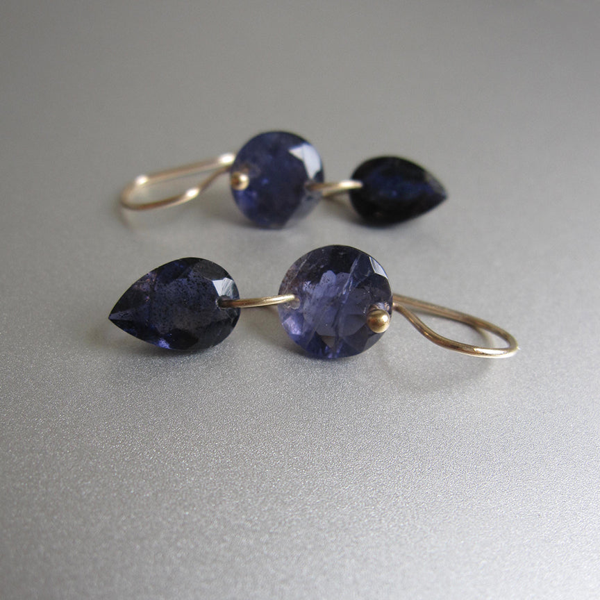 iolite blue double drop solid 14k gold earrings4