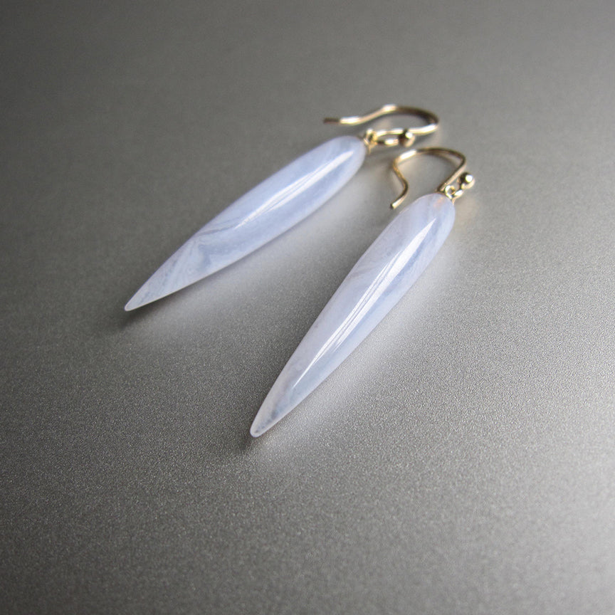 long lace agate spike earrings solid 14k gold2