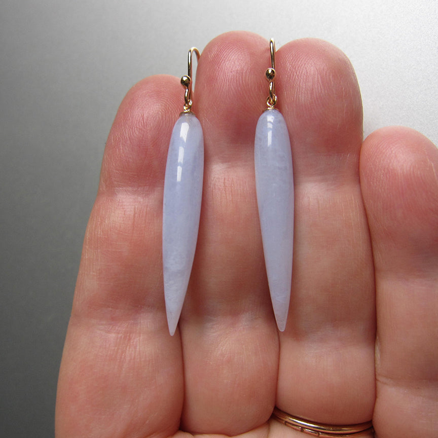 long lace agate spike earrings solid 14k gold7
