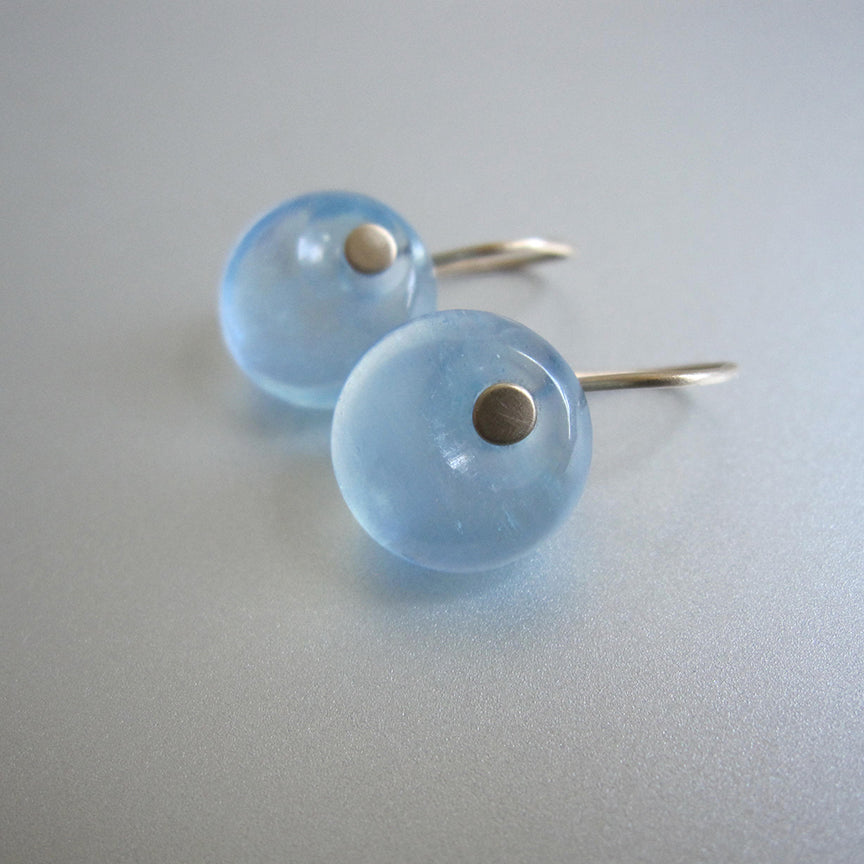 aquamarine puffy circle drops solid 14k gold earrings3
