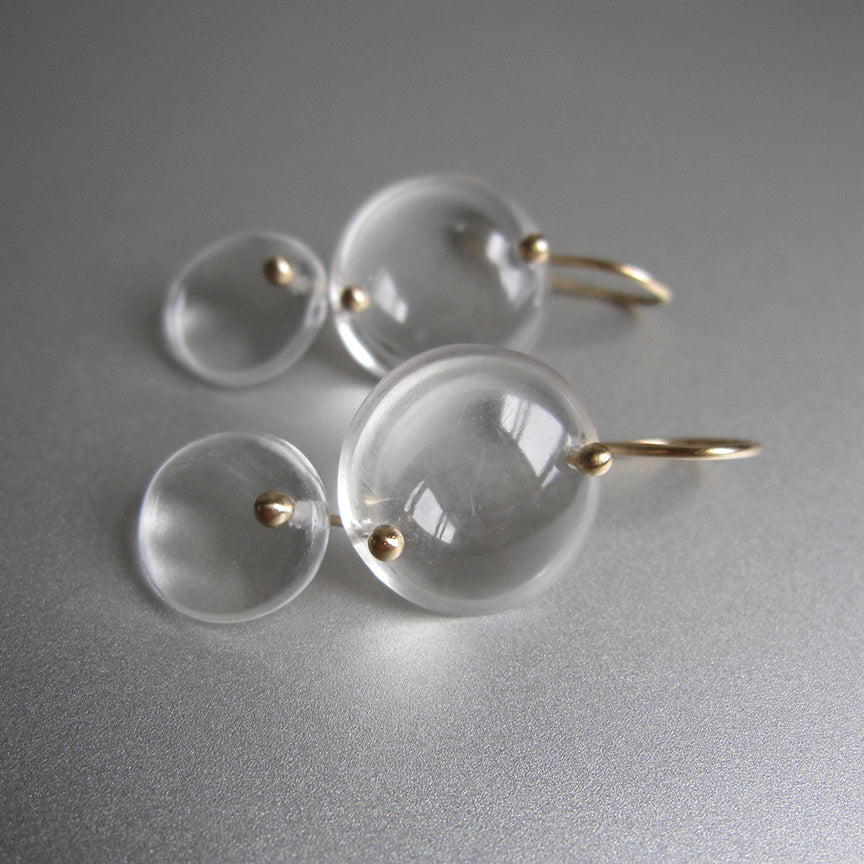 crystal quartz double circle drops solid 14k gold earrings2