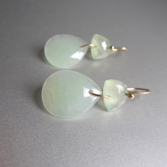 light green prehnite and aventurine double drops solid 14k gold earrings5