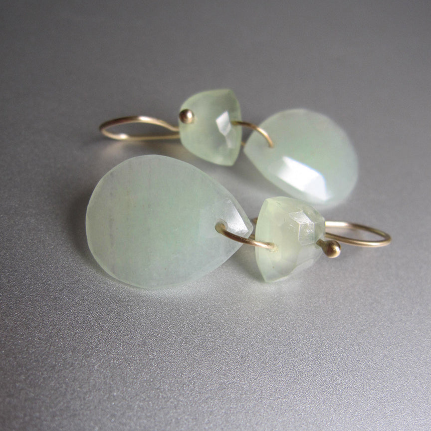 light green prehnite and aventurine double drops solid 14k gold earrings4