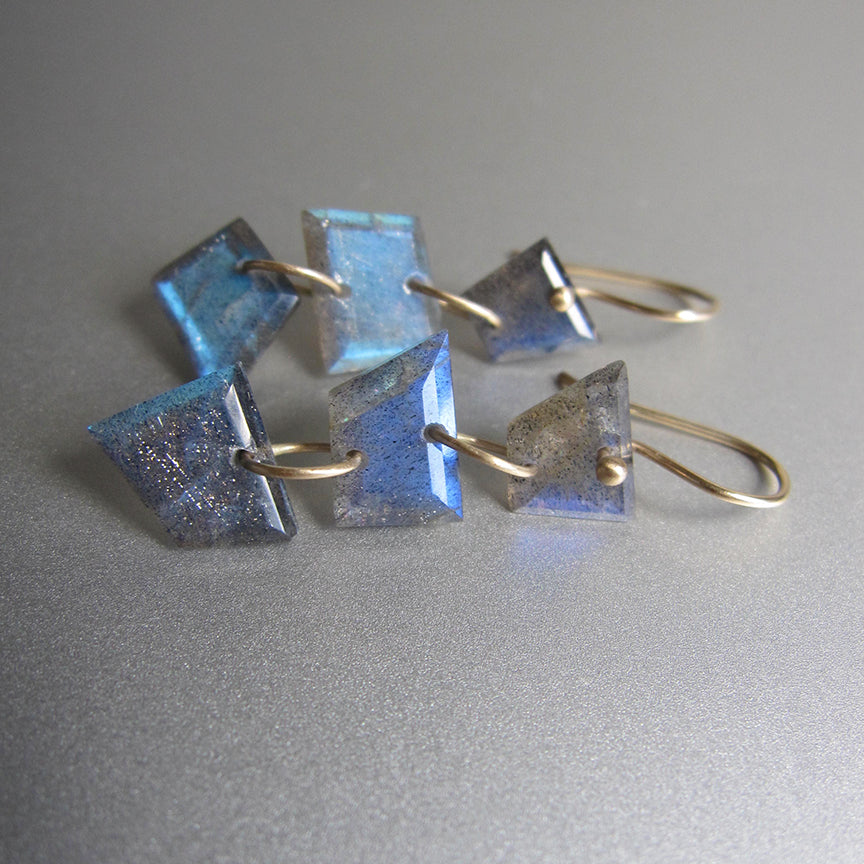 geometric mismatched blue labradorite triple drops solid 14k gold earrings4