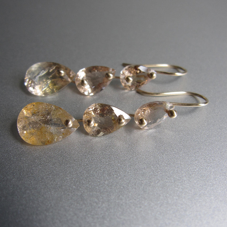 topaz three stone faceted drops solid 14k gold earrings3