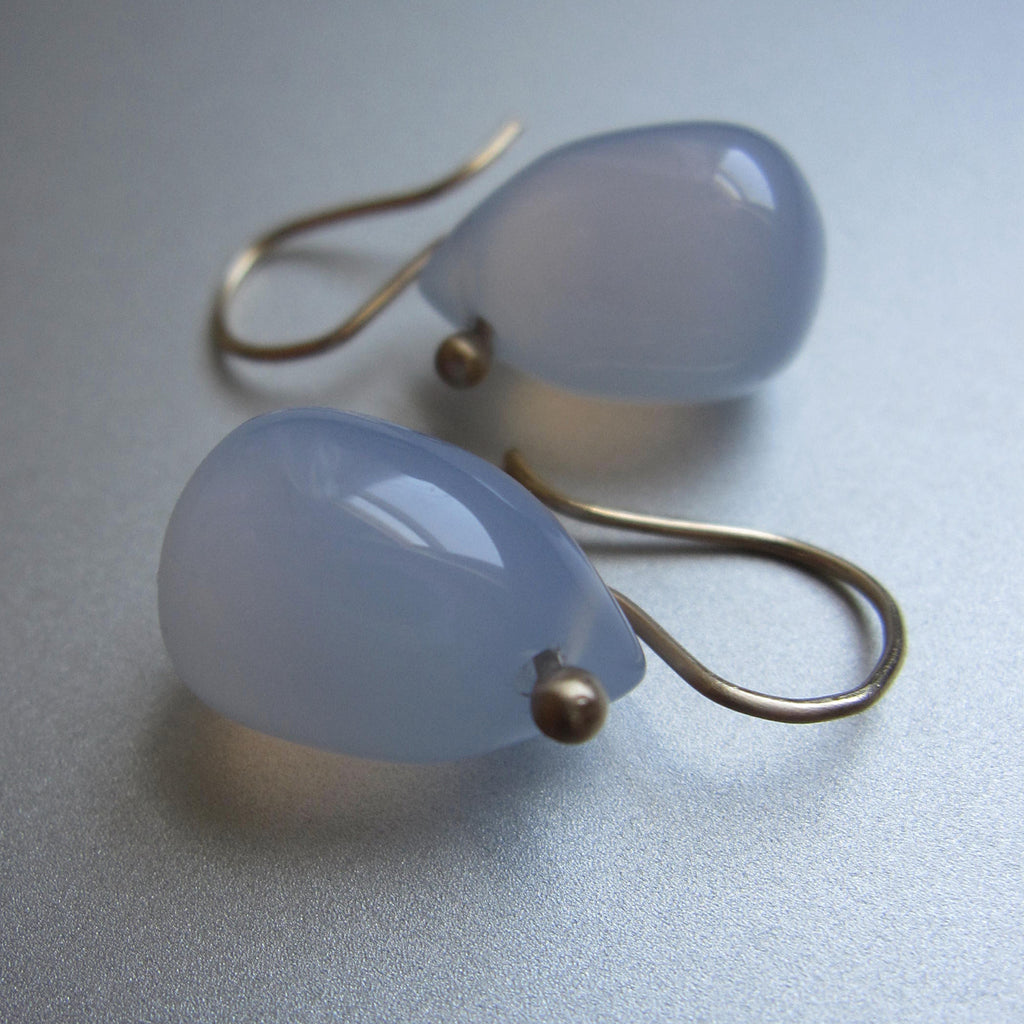 smooth blue chalcedony drops solid 14k gold earrings4