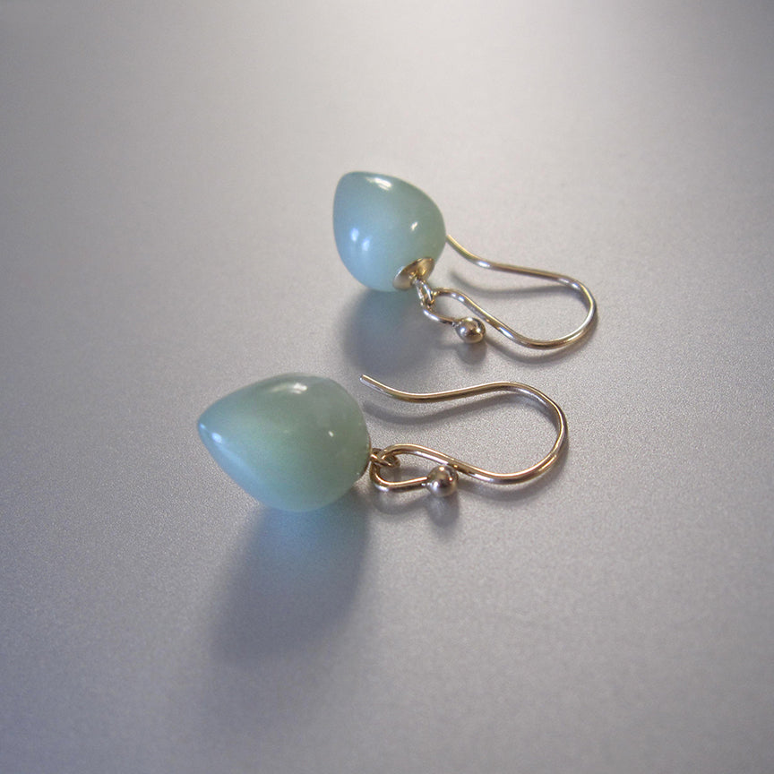 light green serpentine drop earrings solid 14k gold2