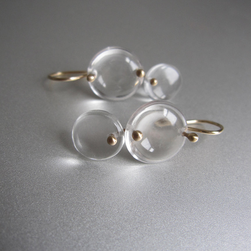 crystal quartz double circle drops solid 14k gold earrings4