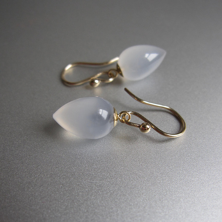 chalcedony pointed drop earrings solid 14k gold3