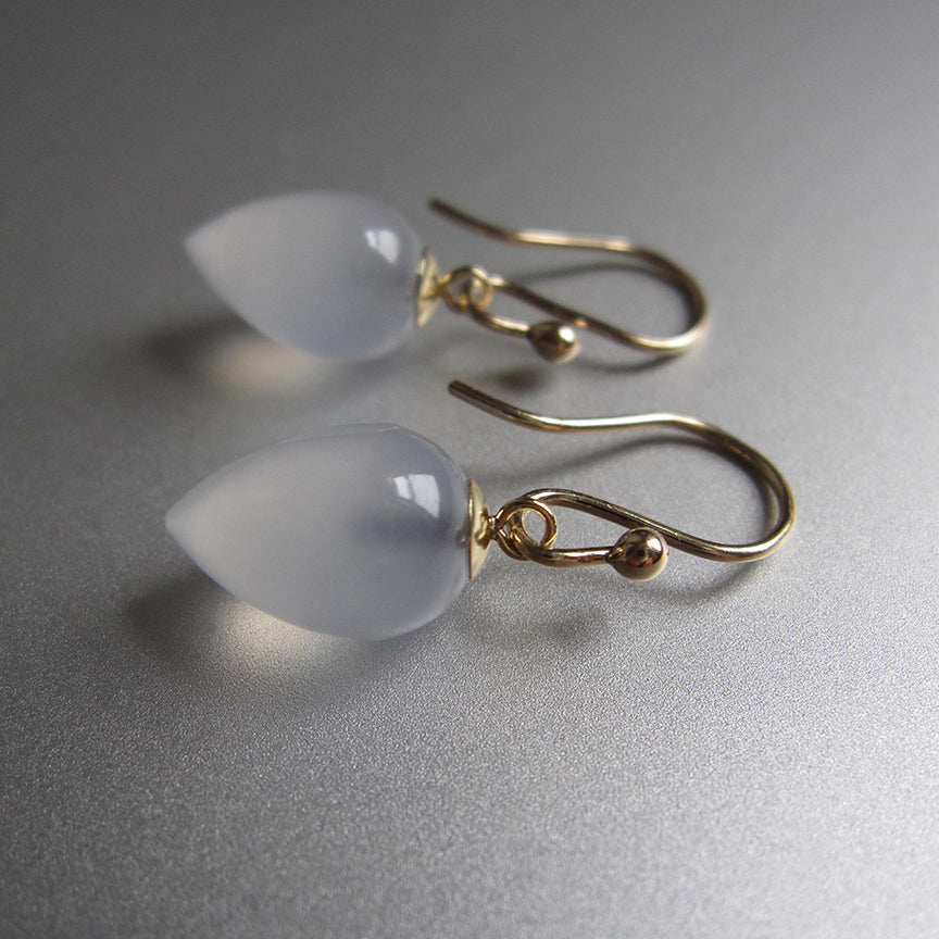 chalcedony pointed drop earrings solid 14k gold4