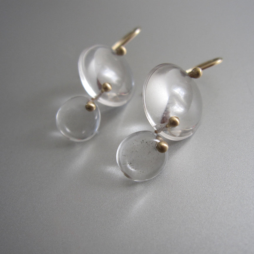 crystal quartz double circle drops solid 14k gold earrings3