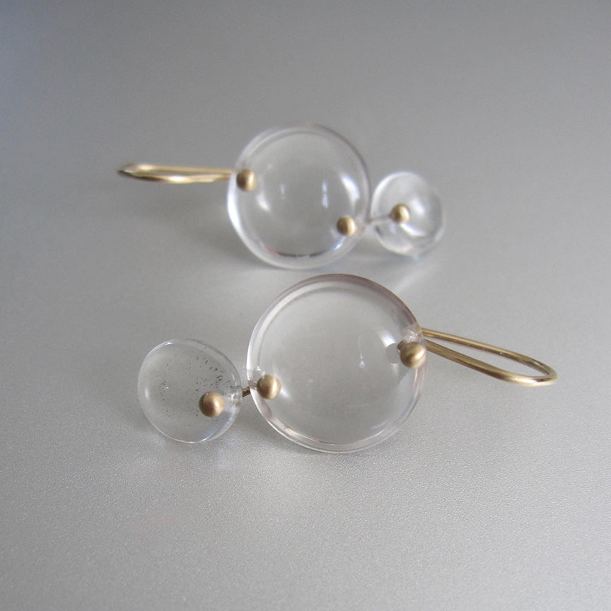 crystal quartz double circle drops solid 14k gold earrings4