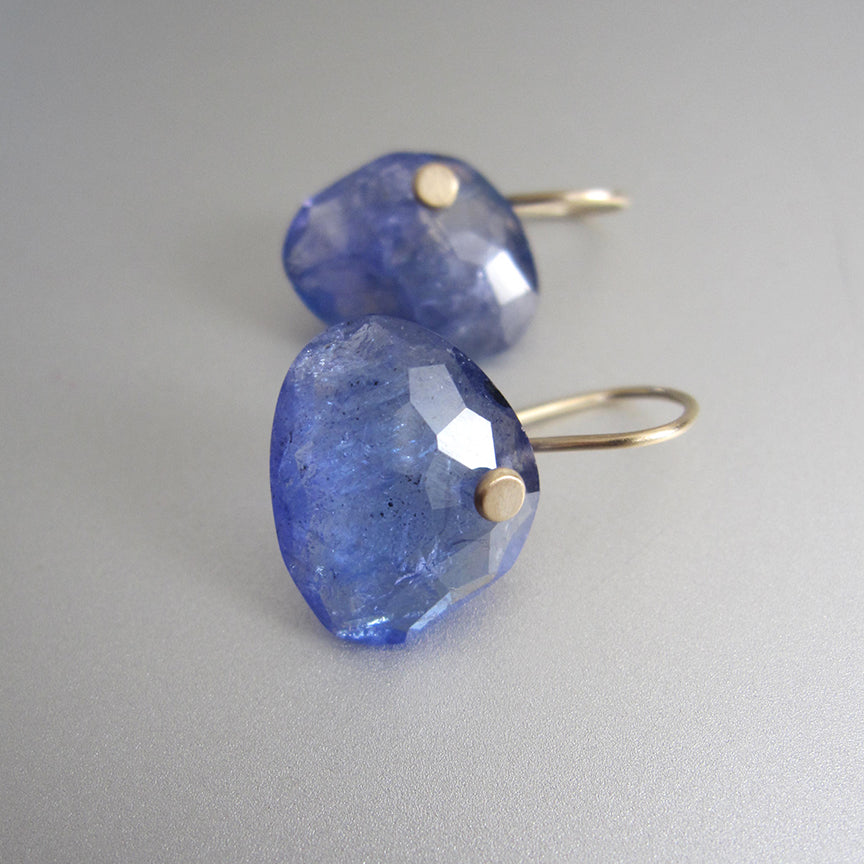 rose cut tanzanite wide drops solid 14k gold earrings3