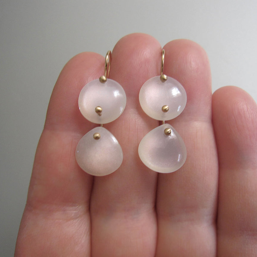 white moonstone smooth double drops solid 14k gold earrings3