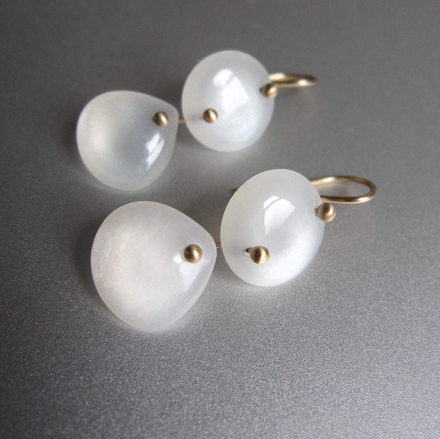 white moonstone smooth double drops solid 14k gold earrings4