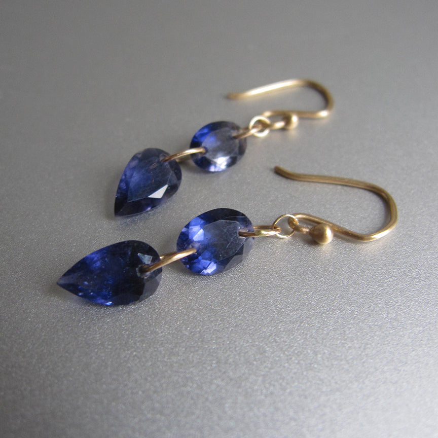 deep blue iolite double drops solid 14k gold earrings3