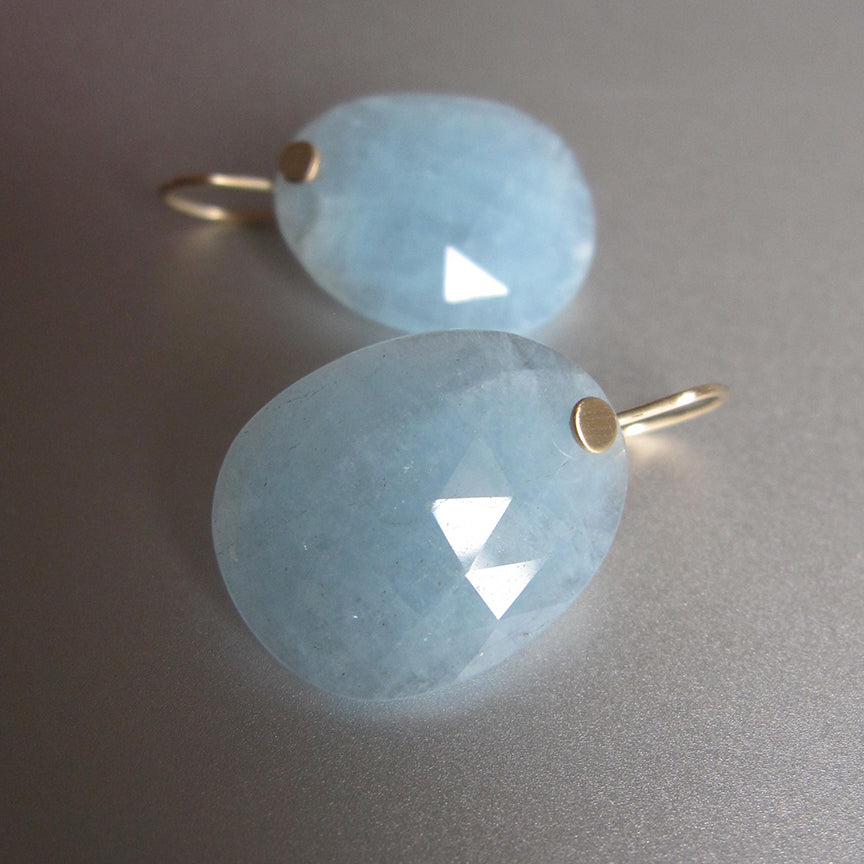 large aquamarine rose cut oval drops solid 14k gold earrings4