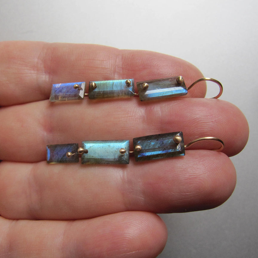 labradorite baguette triple drops solid 14k gold earrings4