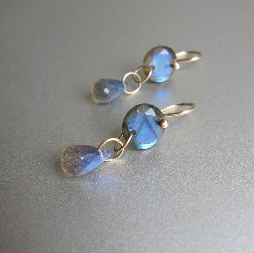 blue labradorite double drop solid 14k gold earrings3