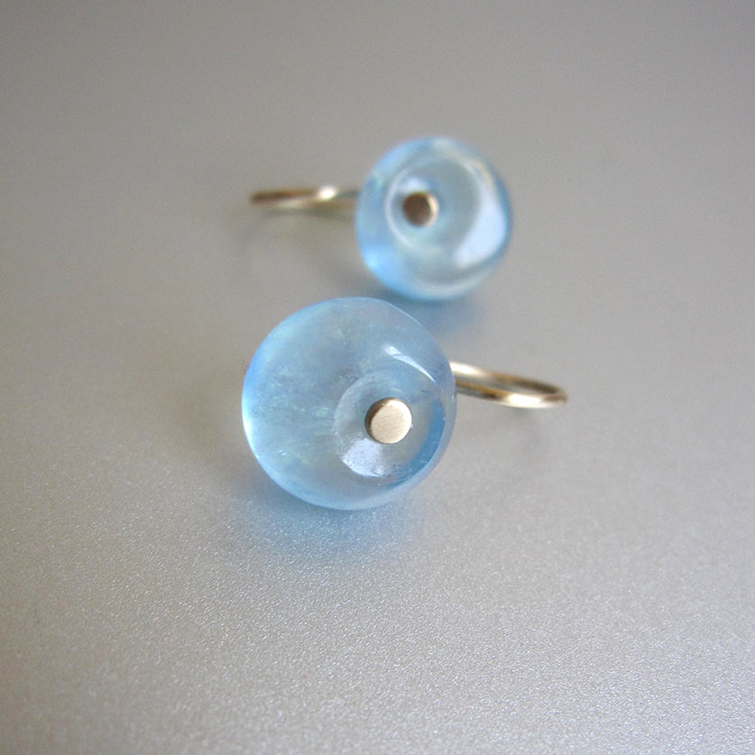 smooth aquamarine discs solid 14k gold earrings4