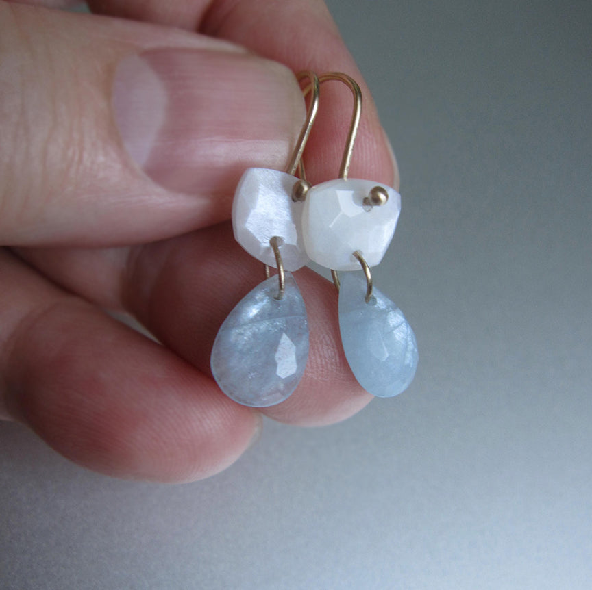 moonstone and aquamarine double drops solid 14k gold earrings5