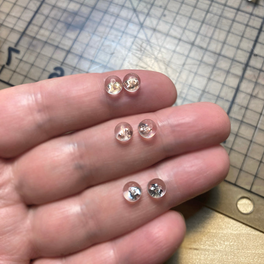 Custom Order for Veronica --- Two Pairs Post Style Earrings, 14k Karat Gold Studs