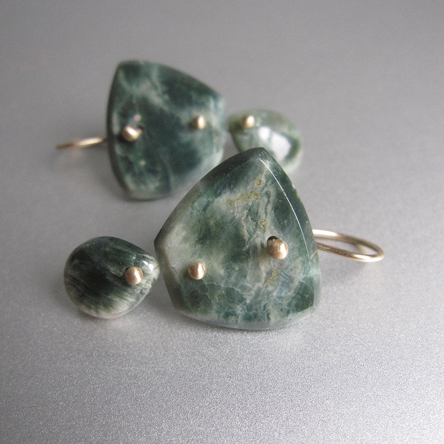 green ocean jasper double drops solid 14k gold earrings3