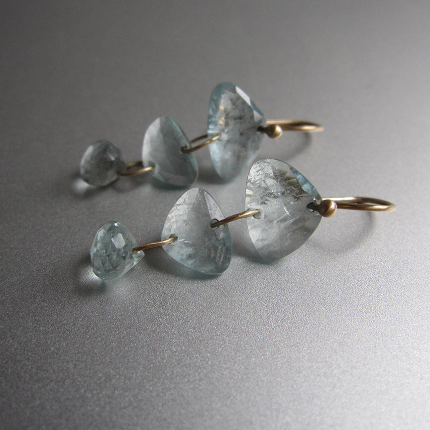 aquamarine triple drops solid 14k gold earrings5