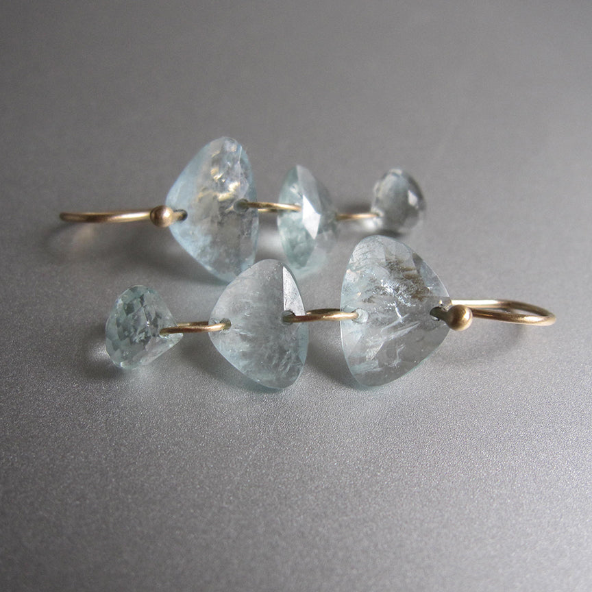 aquamarine triple drops solid 14k gold earrings4