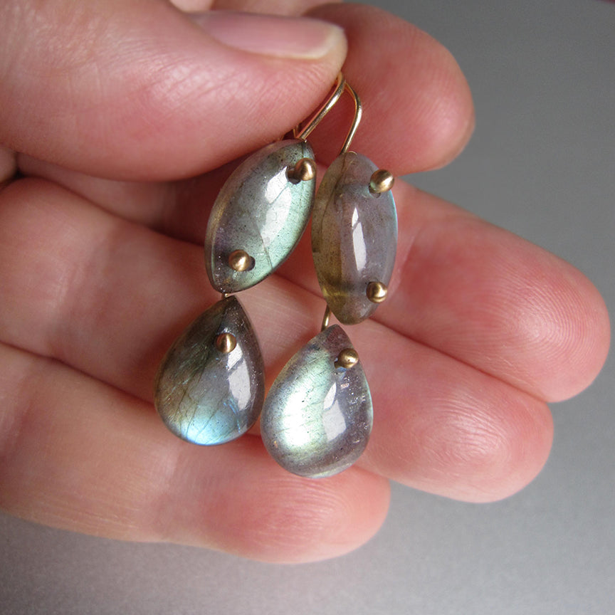 labradorite marquise and drop double drops solid 14k gold earrings6