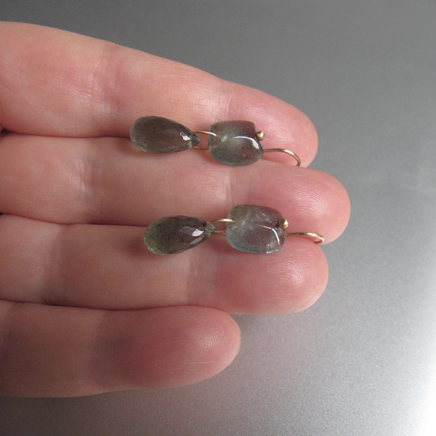moss aquamarine double drops solid 14k gold earrings3